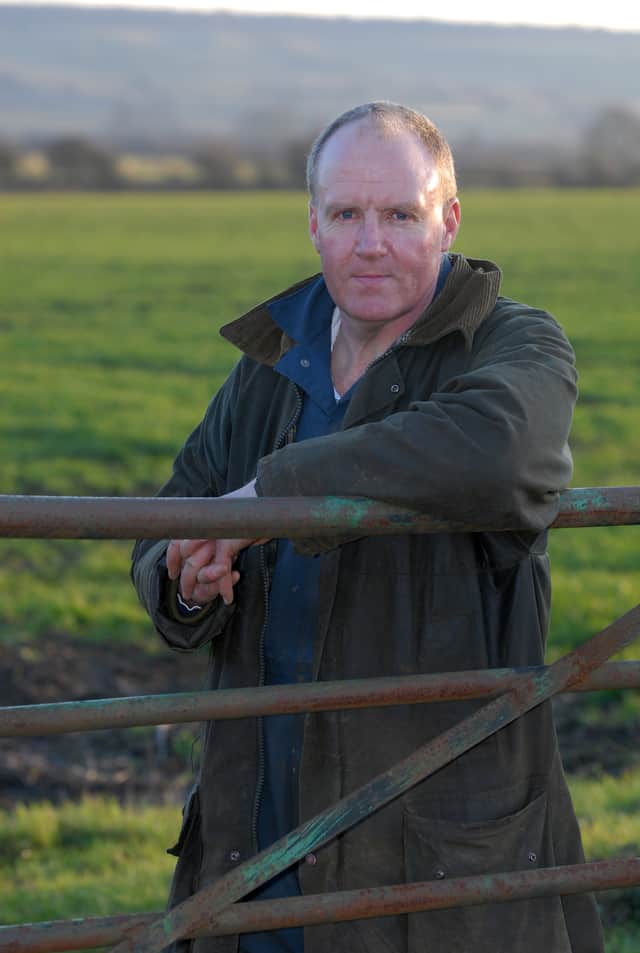 Andrew Brown on his farm in Rutland.