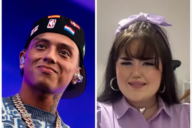 Central Cee and Mae Stephens both appear on the TikTok songs of the summer 2023 lists. Photos by Getty Images (left) and Instagram/Mae Stephens (right).