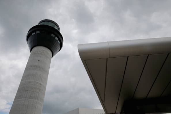 National Air Traffic Controllers said they are currently experiencing a technical issue, which may result in flight delays.  (Photo by Christopher Furlong/Getty Images)