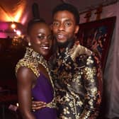 Lupita Nyong’o (L) and Chadwick Boseman at the Los Angeles World Premiere of Marvel Studios’ Black Panther in 2018 (Photo: Alberto E. Rodriguez/Getty Images for Disney)