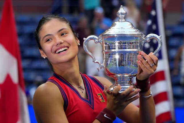 Emma Raducunu enjoyed an astonishing breakout year in 2021 by becoming the US Open champion at just 18 years of age. (Getty Images)