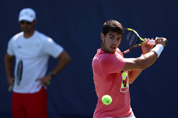 Carlos Alcaraz is aiming to become the first player since Roger Federer to win back-to-back US Open titles. (Getty Images)