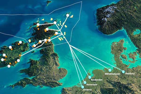 The proposed Hydrogen Backbone link would transport green hydrogen energy from Scotland to Europe (Net Zero Technology Centre/Supplied)