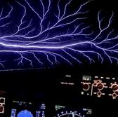 The rare electrical display was captured by pilots at MacDill Air Force Base near Tampa, Florida in the US - MacDill Air Force Base