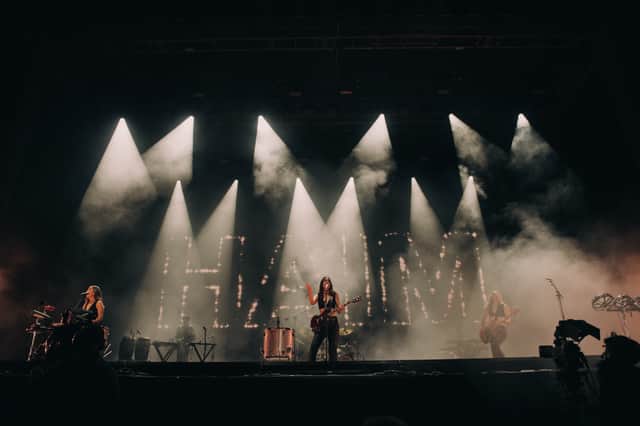 Haim performing at All Points East. Credit: All Points East