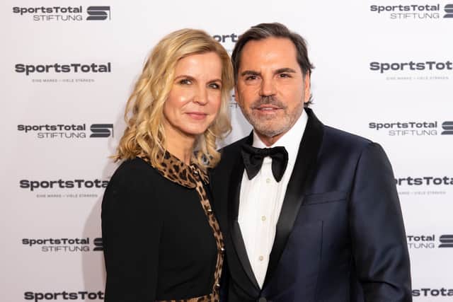 Guest and Volker Struth attend the SportsTotal Christmas Party and foundation gala at Flora Koeln on December 01, 2019 in Cologne, Germany. (Photo by Joshua Sammer/Getty Images)