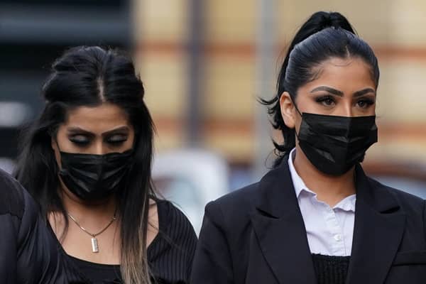 Mahek Bukhari (right) and her mother Ansreen Bukhari (left) have been sentenced alongside two others after being convicted of the murder of two men in 2022. (Credit: PA)