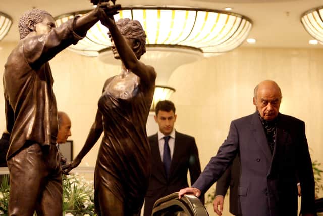 Mohamed Al Fayed commissioned memorials in his Harrods store to his son Dodi and Princess Diana after their death in a car crash in Paris in 1997. (Credit: Getty Images)