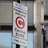A Congestion Charge Zone sign in central London. Credit: Hollie Adams/Getty Images.