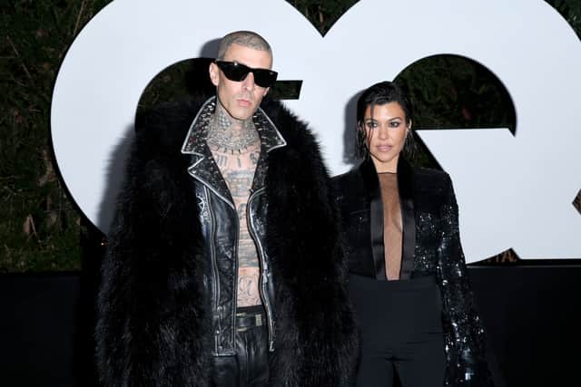 Travis Barker and Kourtney Kardashian Barker attend the GQ Men of the Year Party 2022 at The West Hollywood EDITION on November 17, 2022 in West Hollywood, California. (Photo by Phillip Faraone/Getty Images for GQ)