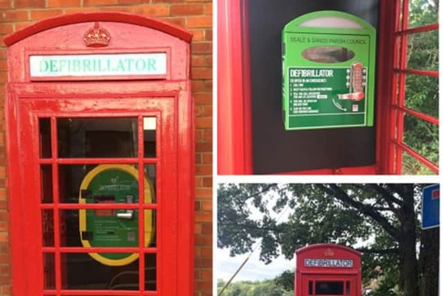 K6 Telephone kiosks in new use as defibrillators © Victoria Thomson, Historic England (image on left) and Deborah Mays, Historic England