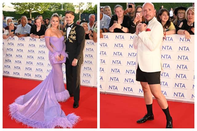 Tasha Ghouri and boyfriend Andrew Le Page, along with Tom Allen made National World's worst dressed list. Photographs by Getty