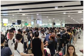Heathrow Airport slammed as ‘disgrace’ as passengers faced huge queues. (Photo: Santiago Varela (@santvar29 on X) 