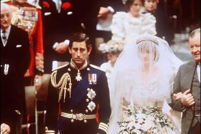 King Charles and Diana at their wedding in 1981 (Getty)