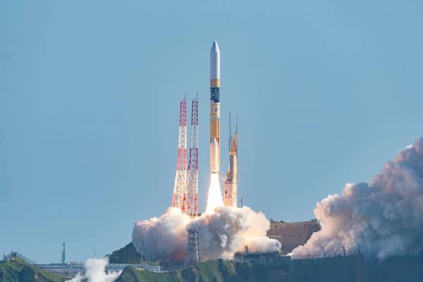 A Japanese H-IIA rocket carrying the Slim ‘Moon Sniper’ lander launches from Tanegashima space centre (Image: Jaxa/Mitsubishi Heavy Industries)