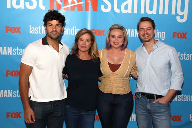 (L-R) Jordan Masterson, Nancy Travis, Amanda Fuller and Christoph Sanders attend FOX Celebrating the premiere of "Last Man Standing" with the "Last Fan Standing" marathon event at Hollywood and Highland on September 20, 2018 in Hollywood, California.  (Photo by David Livingston/Getty Images)