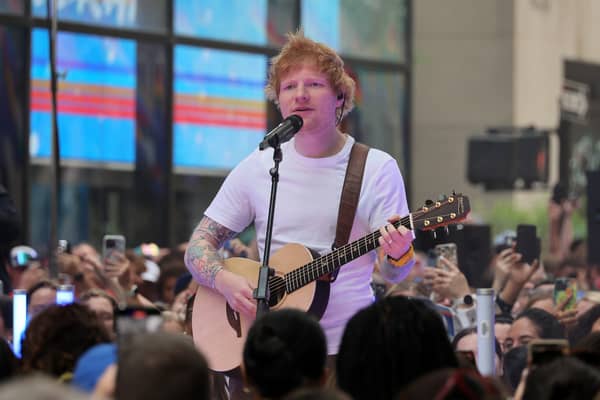 Ed Sheeran has promised to give his disappointed fans a ‘special show’ in October after ‘safty issue’ forced the last-minute cancellation of his Las Vegas concert  (Photo by Dia Dipasupil/Getty Images)