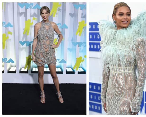 Taylor Swift and Beyoncé have both chosen memorable outfits for the MTV VMAs over the years. Photographs by Getty