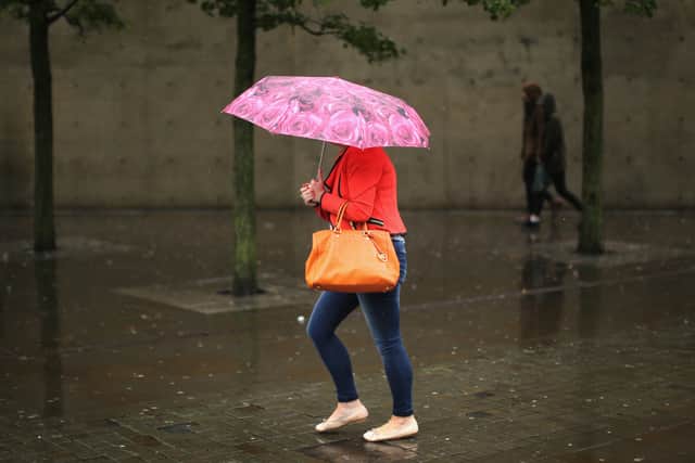 The Met Office has issued a yellow weather warning for rain, covering Liverpool, Merseyside and the north west. Photo by Christopher Furlong/Getty Images