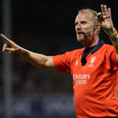 English referee Wayne Barnes. Picture: ROMAIN PERROCHEAU/AFP via Getty Images