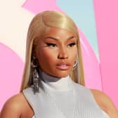 US rapper Nicki Minaj arrives for the world premiere of "Barbie" at the Shrine Auditorium in Los Angeles, on July 9, 2023. (Photo by Michael Tran / AFP) (Photo by MICHAEL TRAN/AFP via Getty Images)