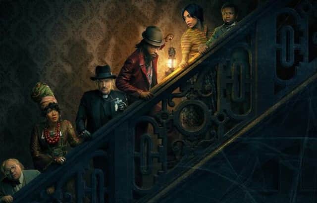 The all-star cast in Disney's 2023 film 'Haunted Mansion' (Credit: Disney)