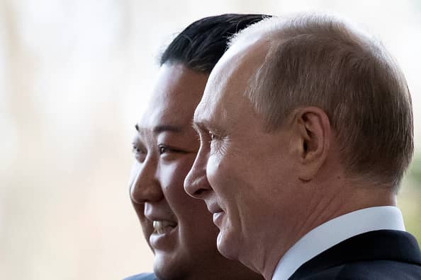 North Korea’s Kim Jong Un has rolled through Russia on an armoured train towards a meeting with President Vladimir Putin. Photo by ALEXANDER ZEMLIANICHENKO/POOL/AFP via Getty Images)