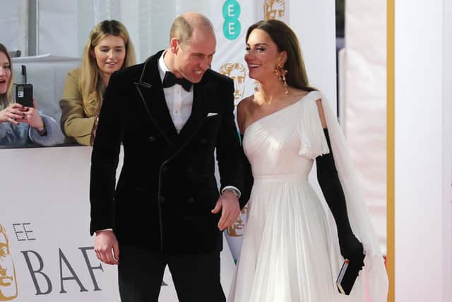Prince William, Prince of Wales and Catherine, Princess of Wales attend the Bafta British Academy Film Awards at the Royal Festival Hall, Southbank Centre, in London, on February 19, 2023. Picture: CHRIS JACKSON/POOL/AFP via Getty Images