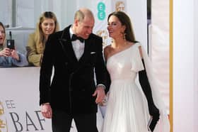 Catherine, Princess of Wales, looked stunning at the BAFTAs 2023 in a  recycled Alexander McQueen gown
