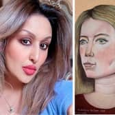 Artist Simone Malik (pictured) has created a picture of what she believes missing girl Madeleine McCann would look like now, aged 20. Images by SNWS/Simone Malik.