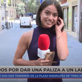  Isa Balado was reporting on a robbery in Madrid when a man approached her from behind and appeared to touch her bottom in an incident that was being broadcast live.