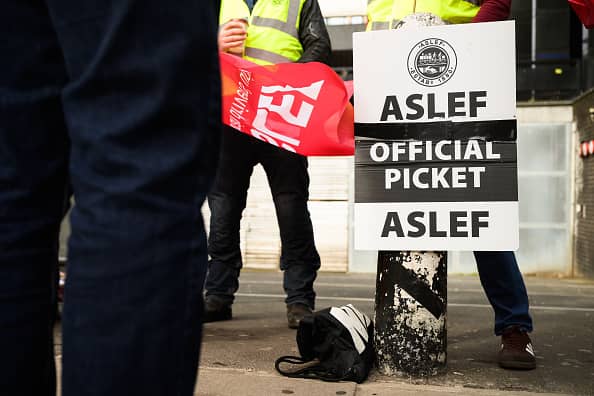 Aslef said train drivers at 16 companies will walk out for two days in the latest series of strike action over a pay dispute. (Getty Images)