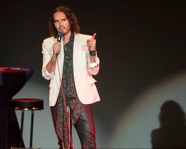 Russell Brand was part way through his 'Bipolarisation' tour show dates when a series of serious sexual assault allegations came out against him. Photo by Getty Images.