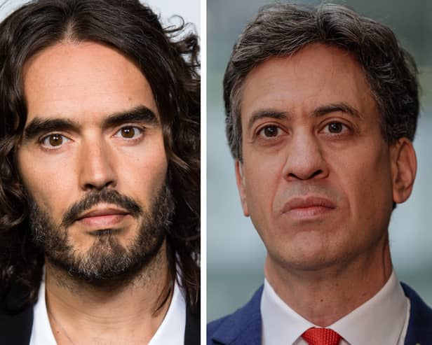 Russell Brand interviewed Ed Miliband in 2015 (Photo: Getty Images/Jeff Spicer/ Stringer, Getty Images/Rob Pinney / Stringer)