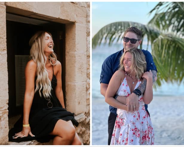Instagram influencer Nicky Newman, pictured right with her husband Alex, has died of breast cancer at the age of 35. Photos by Instagram/Nicky Newman.