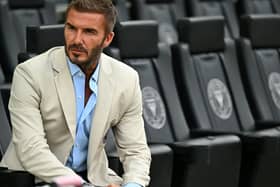Inter Miami's co-owner David Beckham looks on prior to the Leagues Cup football match between Inter Miami CF and Atlanta United FC at DRV PNK Stadium in Fort Lauderdale, Florida, on July 25, 2023. (Photo by CHANDAN KHANNA / AFP) (Photo by CHANDAN KHANNA/AFP via Getty Images)