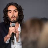 LONDON, ENGLAND - OCTOBER 14:  Russell Brand takes part in a discussion at Esquire Townhouse, Carlton House Terrace on October 14, 2017 in London, England.  (Photo by Jeff Spicer/Getty Images)