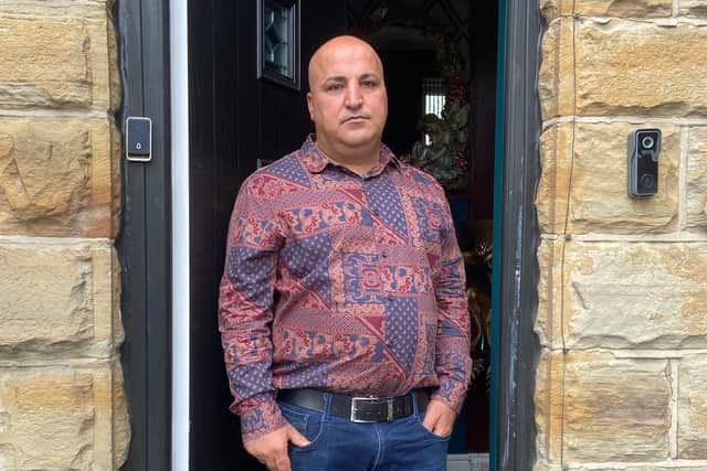 Meeran Hassan’s CCTV camera picked up the sickening attack in Sheffield, South Yorkshire on Tuesday afternoon (September 19). Mr Hassan claimes he has complained about the dog ‘loads of times’.