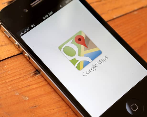 The Google Maps app is seen on an Apple iPhone 4S (Image: Justin Sullivan/Getty Images)
