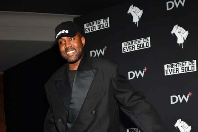 Kanye West attends the "The Greatest Lie Ever Sold" Premiere Screening on October 12, 2022 in Nashville, Tennessee. (Photo by Jason Davis/Getty Images for DailyWire+)