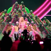 Karol G performs at MTV Music Video Awards 2023. Picture: Mike Coppola/Getty Images for MTV