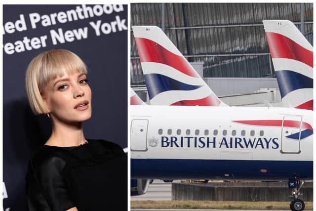 British Airways branded ‘worst ever’ as Lily Allen criticses airline. (Photo: Getty Images) 