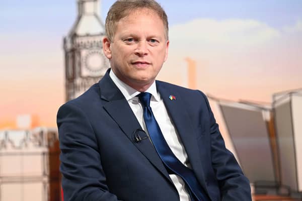   BBC handout photo of Defence Secretary Grant Shapps waiting to appear on the BBC 1 current affairs programme, Sunday With Laura Kuenssberg. Credit: Jeff Overs/BBC/PA Wire
