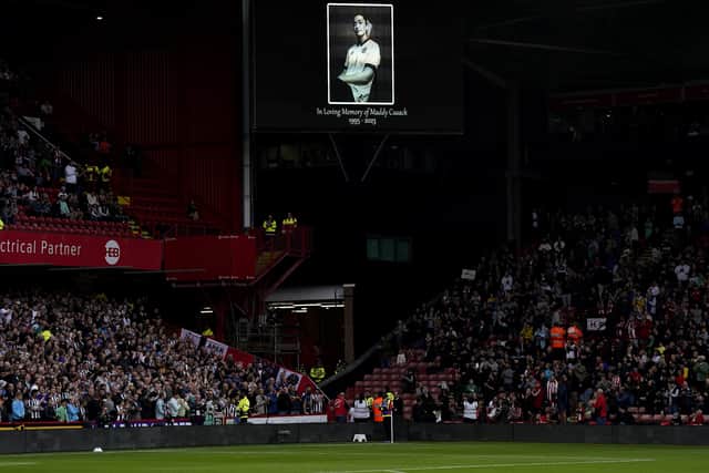 A minute of silence for Maddy Cusack held at a game on September 24 at Bramall Lane. Simon Bellis / Sportimage
