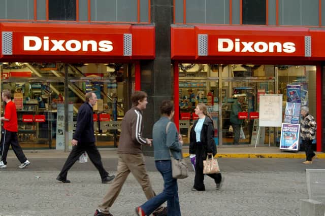 Dixons on Fargate in Sheffield city centre. Dixons was founded in 1937 but disappeared from British high streets in the mid-noughties