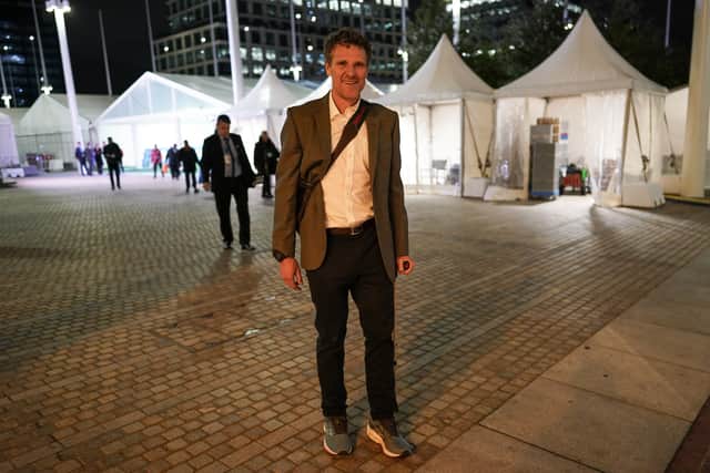 James Cracknell attends on the third day of the Conservative Party conference at Birmingham ICC in 2022 (Image: Getty Images)