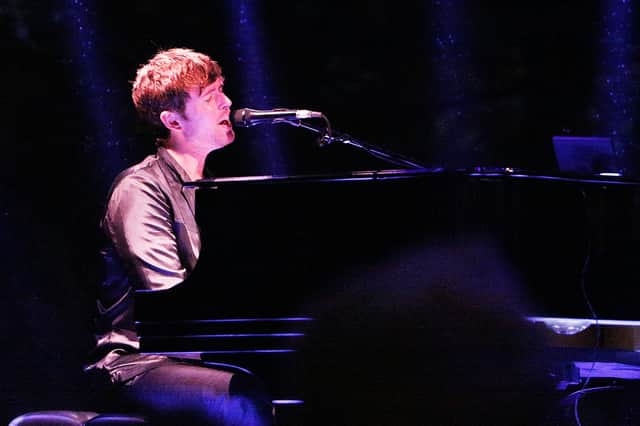 James Blake performs on stage in New York. Picture:  Lars Niki/Getty Images for The Museum of Modern Art