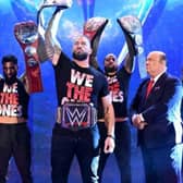 The Bloodline, led by Roman Reigns (centre) has been one of wrestling's most captivating storylines in years (Credit: WWE)