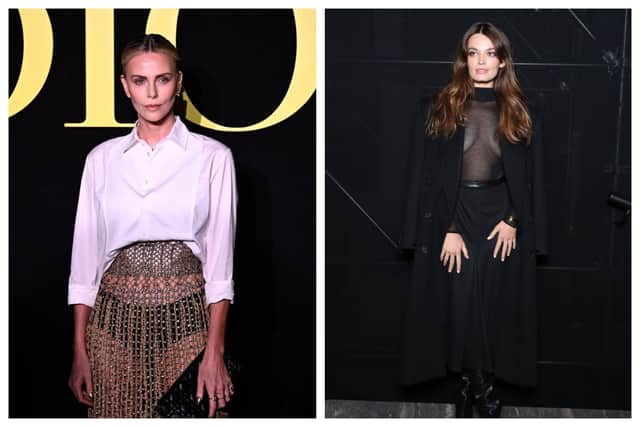 The sheer look may be on trend, but I feel that Charlize Theron and Emma Mackey's looks just didn't work. Photographs by Getty