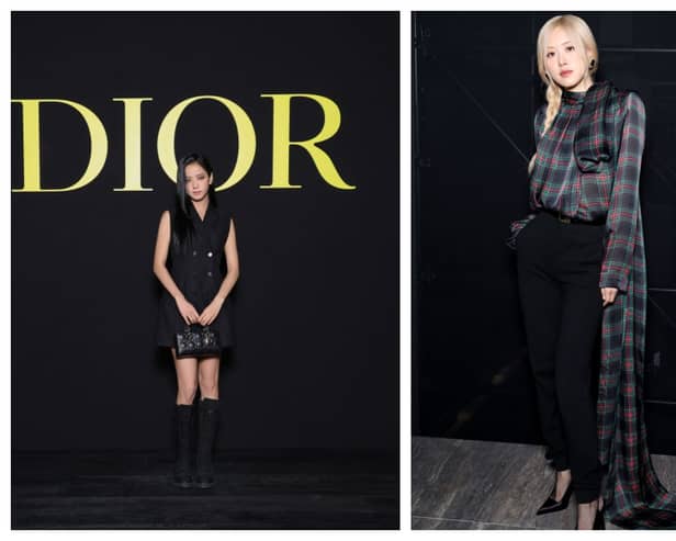 Blackpink’s Jisoo (left) attended the Dior show at Paris Fashion Week whilst Rosé was at YSL, alongside Hailey Bieber and Austin Butler. Photographs by Getty